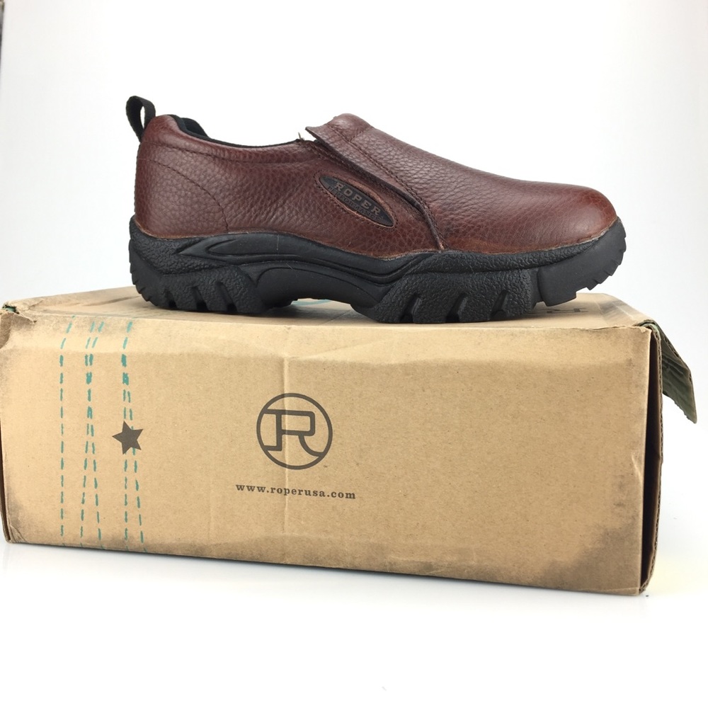 Roper Performance Sport Bay Brown Leather Slip On - Picture 2 of 8